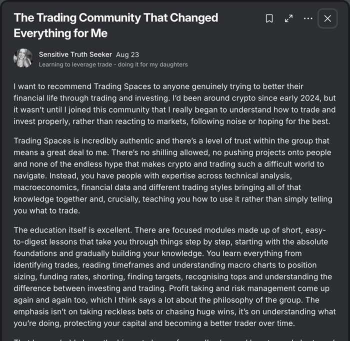 Member testimonial