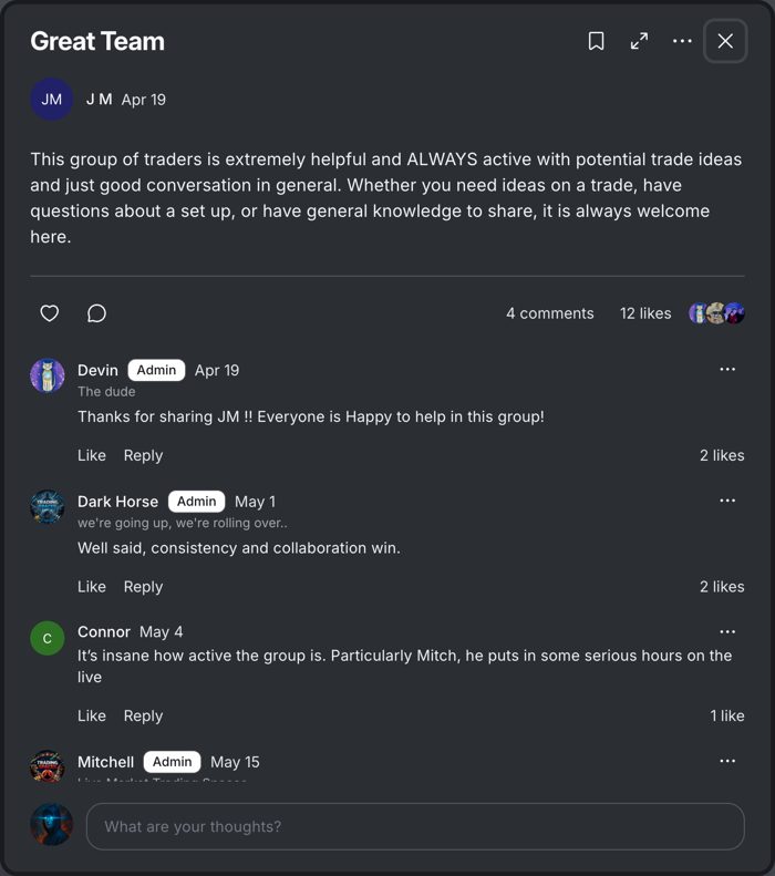 Member testimonial